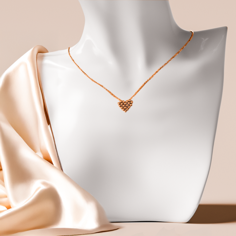 11- 39 lv.Fashion-Heart-shaped-Stitching-Necklace-Titanium-Steel-RoseGold